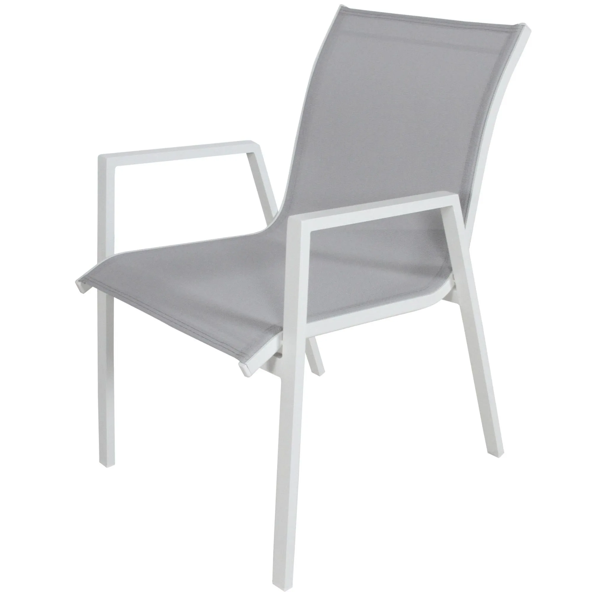 8pc All-Weather Aluminium Outdoor Dining Chairs Set