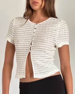 Anara Top in Crinkle Ivory