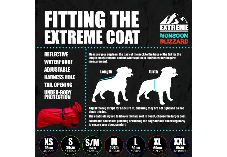 Ancol - Extreme Monsoon Dog Coat - Black - x large - 60cm