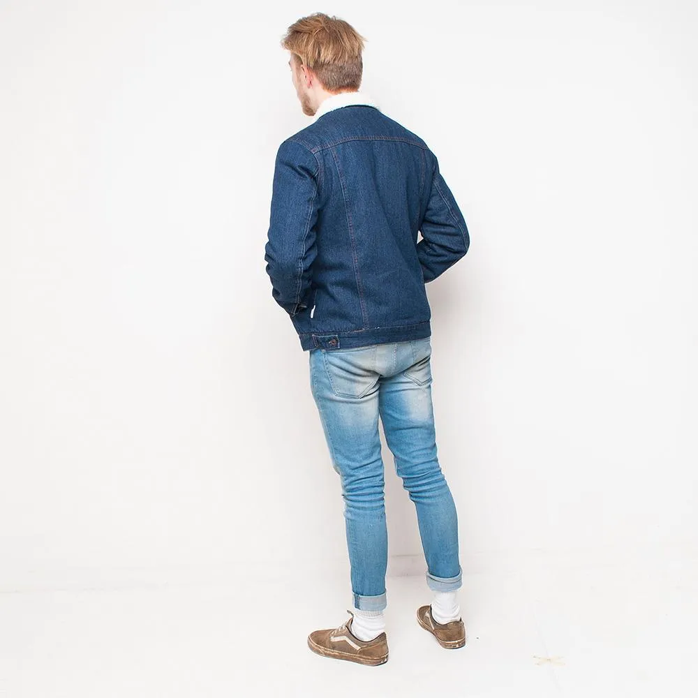 Bellfield - Denim Sherpa - Mens Jacket - Blue