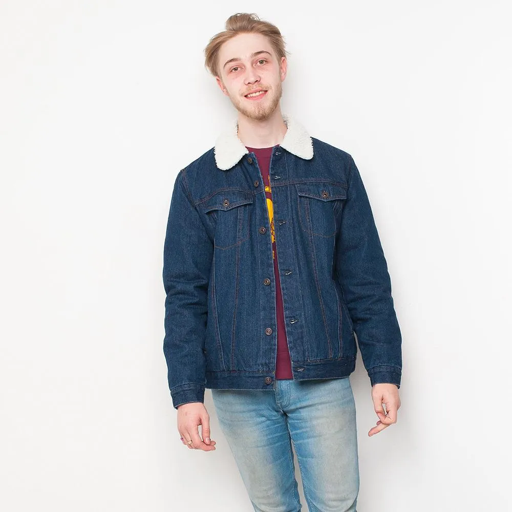 Bellfield - Denim Sherpa - Mens Jacket - Blue