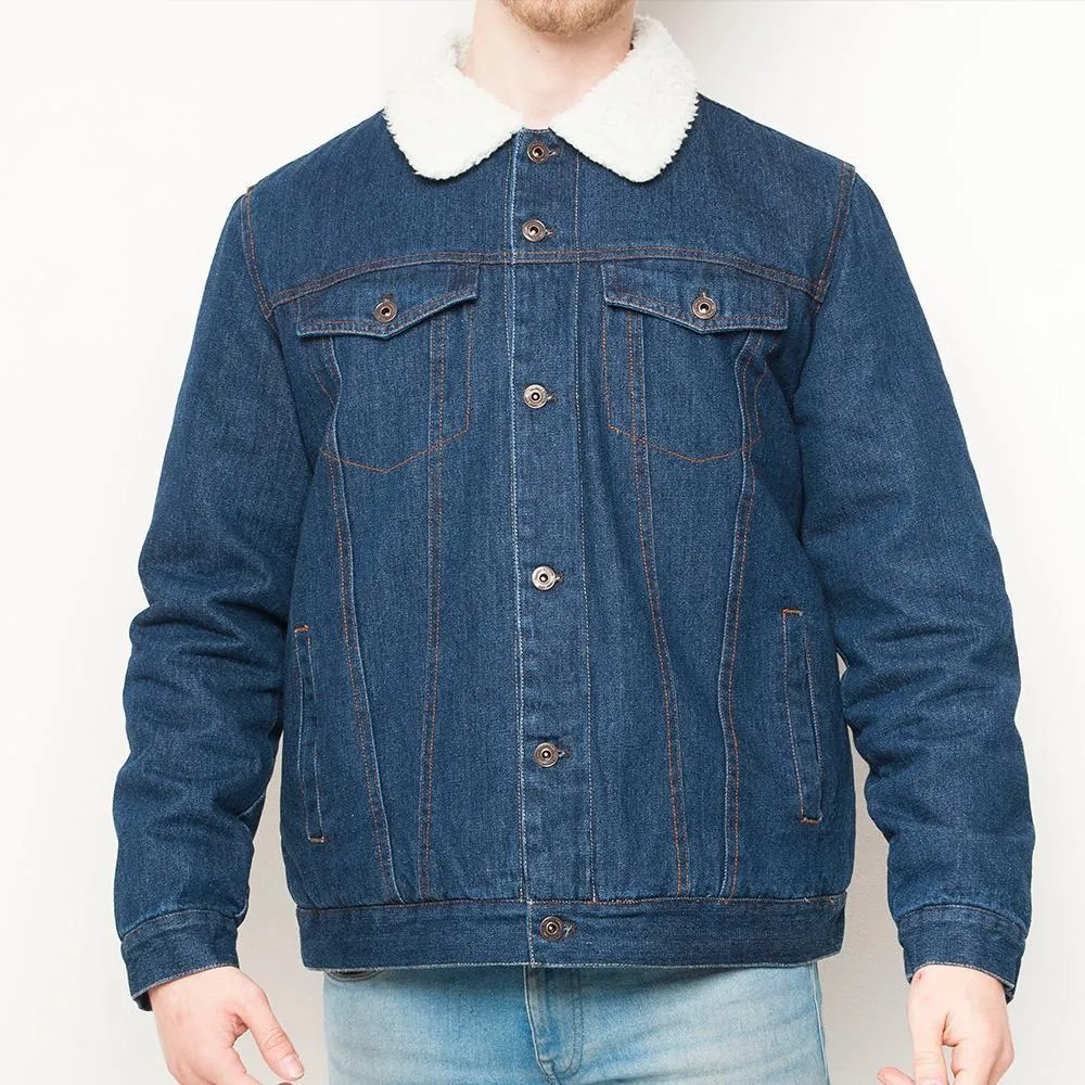 Bellfield - Denim Sherpa - Mens Jacket - Blue