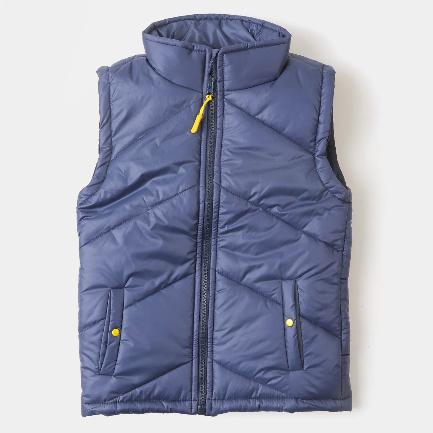 Boys Quilted Zipper jacket -Navy