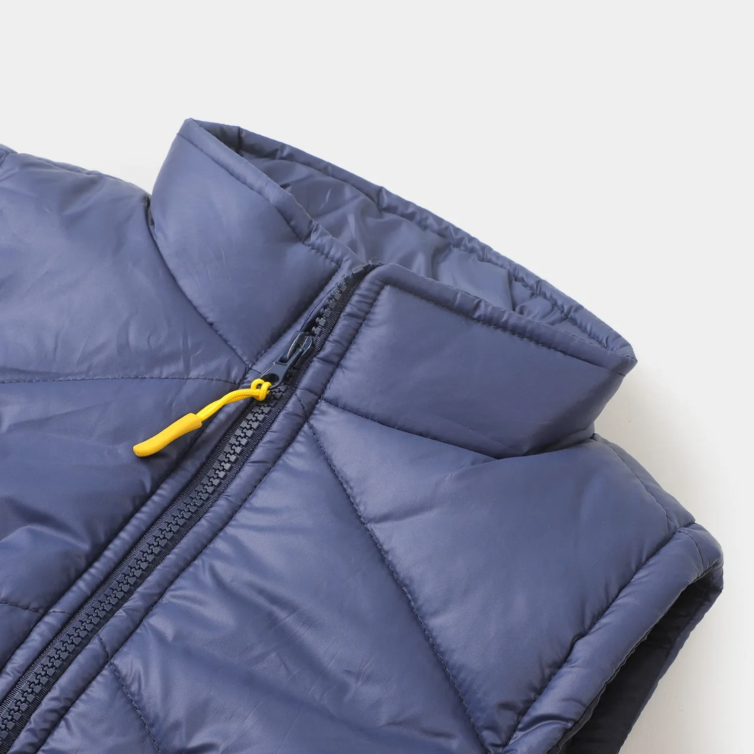 Boys Quilted Zipper jacket -Navy