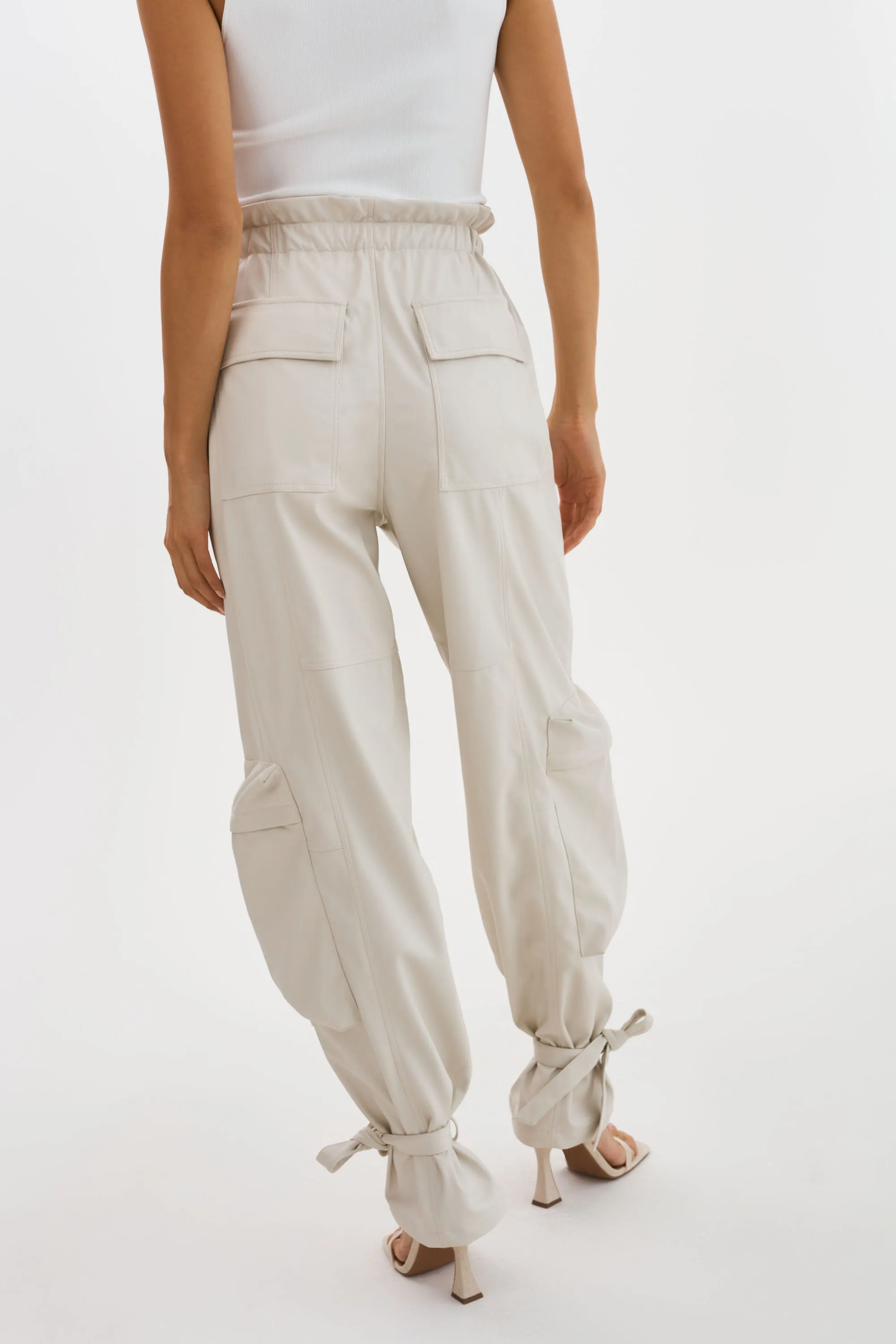 BRAXTON | Faux Leather Cargo Pants