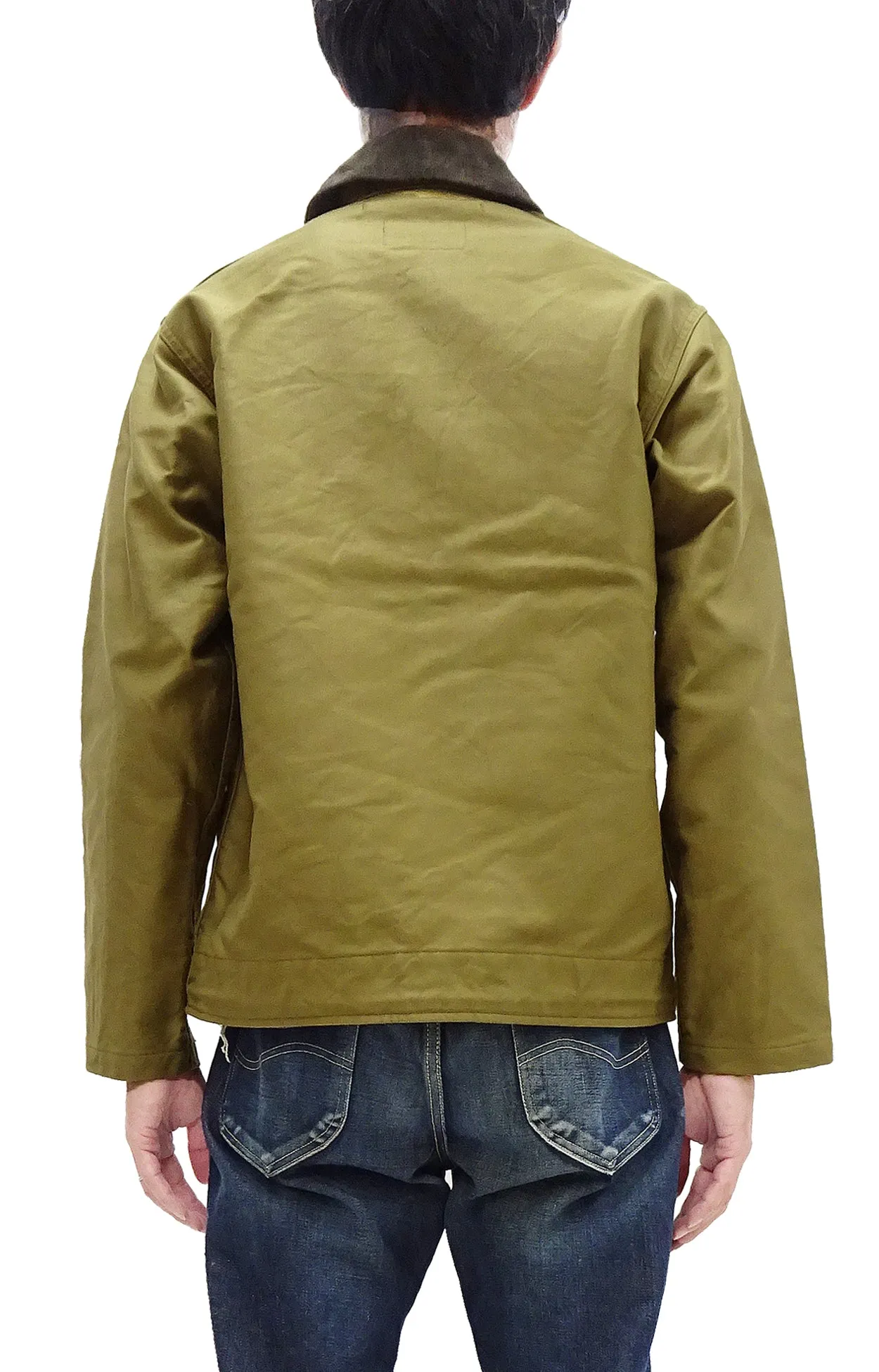 Buzz Rickson N-1 Deck Jacket Men's Casual Lightweight Modified Version of US Navy N1 Khaki (Unlined) BR15346