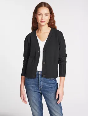 Caro Cotton Cardigan - Black