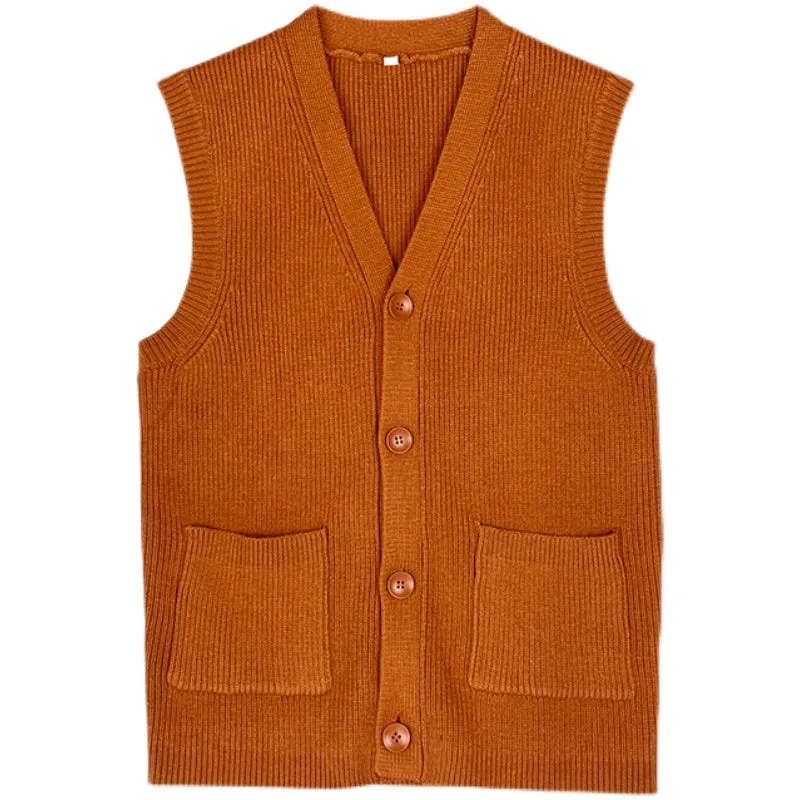 Casual Business Retro Knitted Cardigan Vest