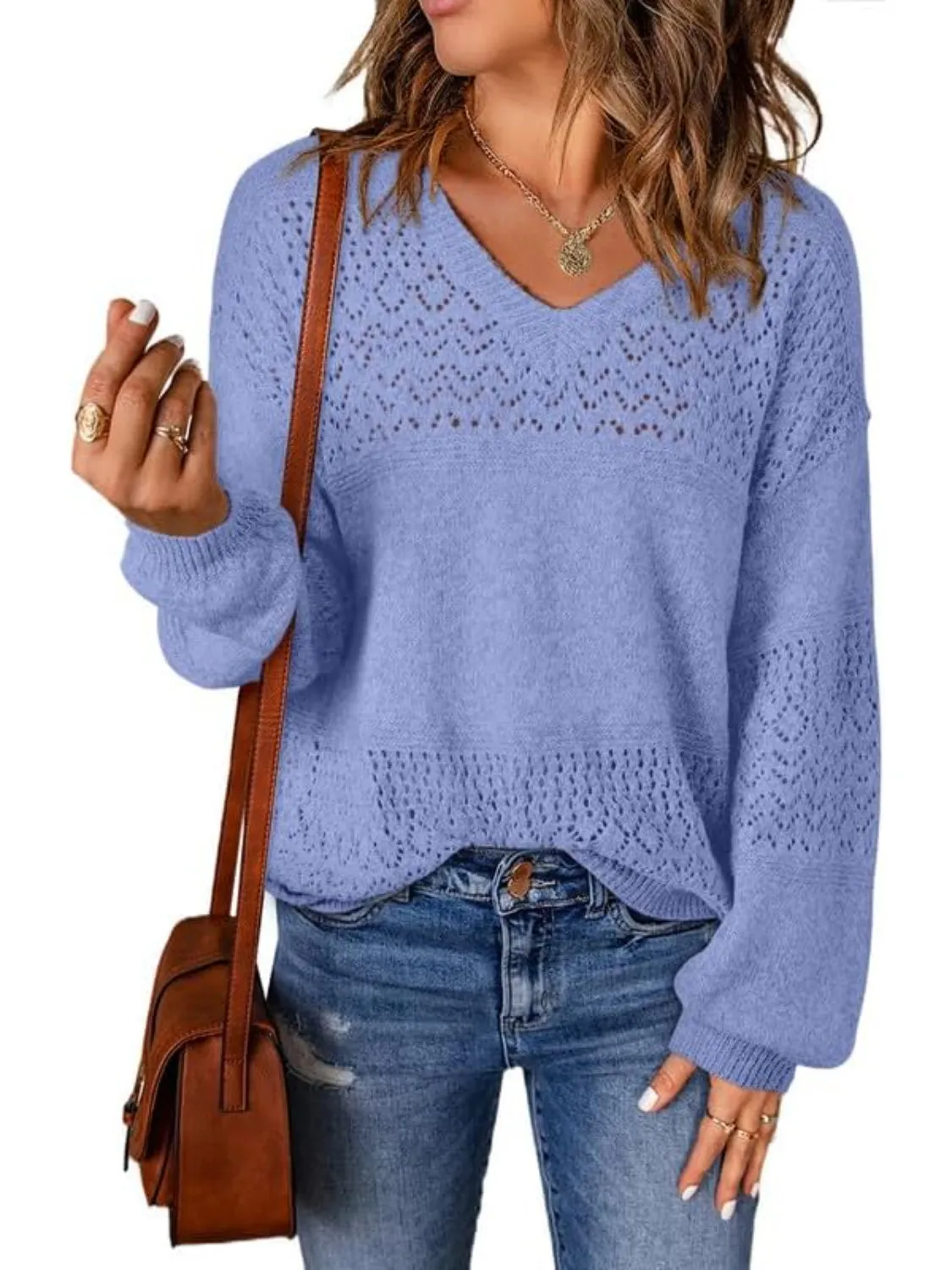 Casual Long Sleeve Knit Pullover Sweater