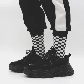 Checkerboard Pattern Socks