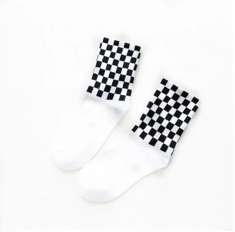 Checkerboard Pattern Socks