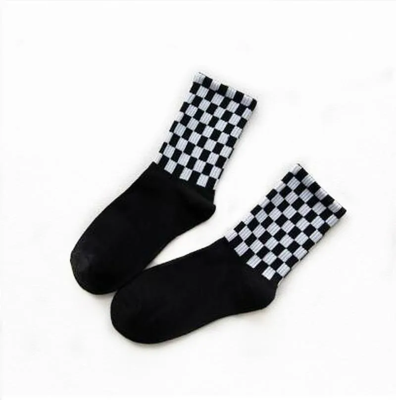 Checkerboard Pattern Socks