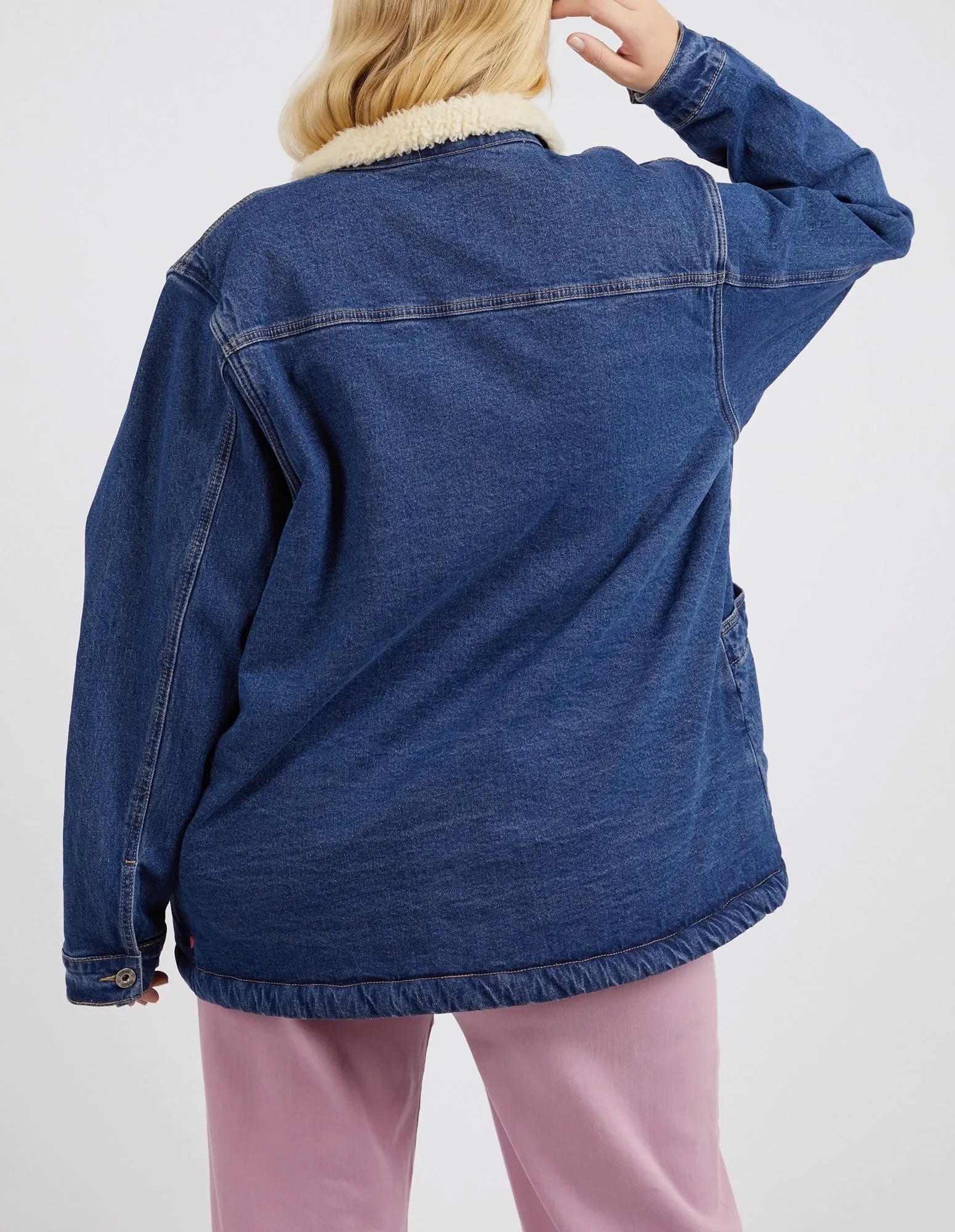 Darcy Denim Shacket Dark Blue Wash