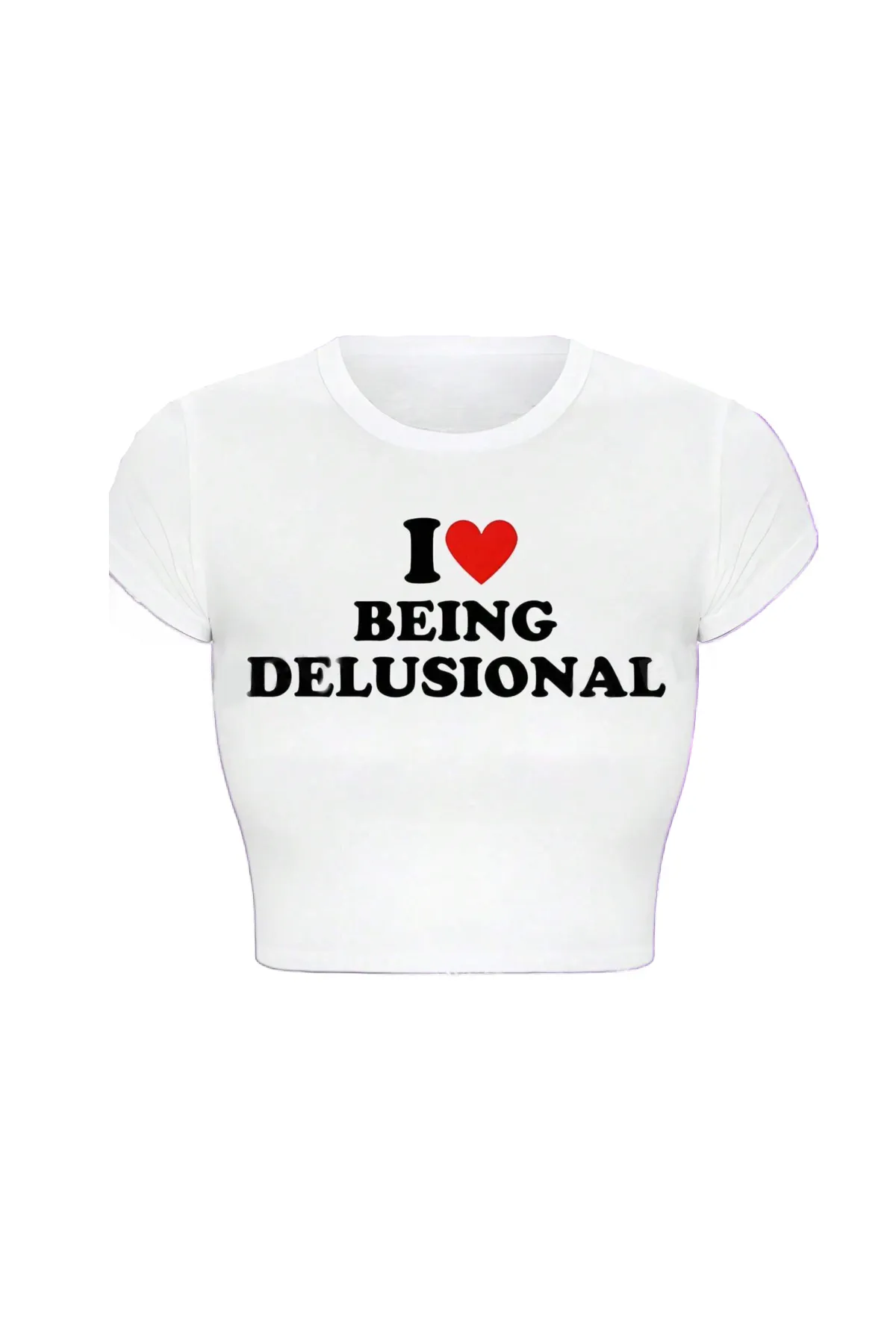 Delusional Crop Top (White)