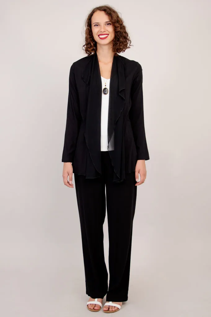 Diana Jacket, Black, Linen Bamboo