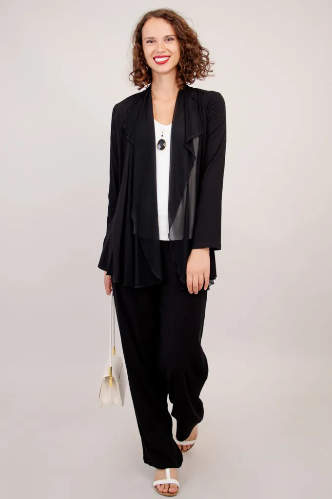 Diana Jacket, Black, Linen Bamboo