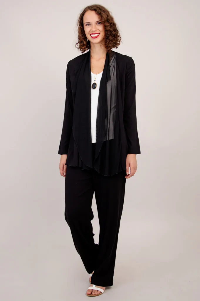 Diana Jacket, Black, Linen Bamboo