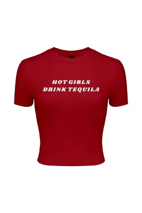 Drink Tequila Crop Top (Red)