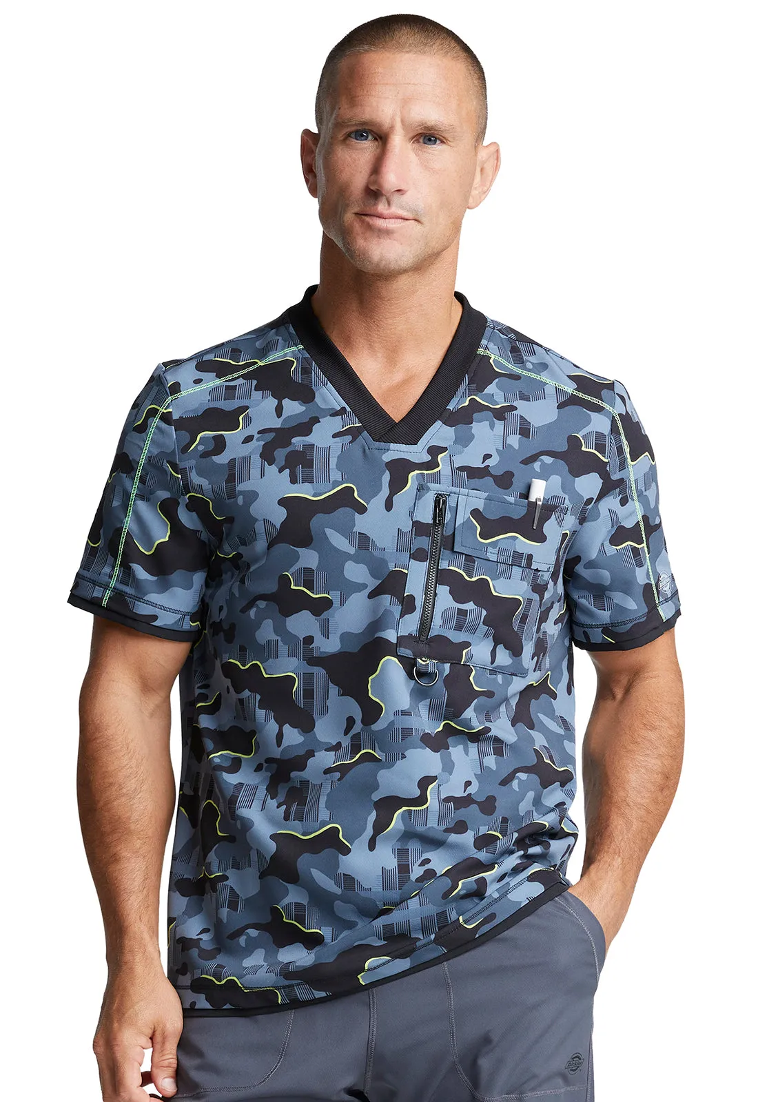 Dynamix - Men's Tough Glowing Print Scrub Top