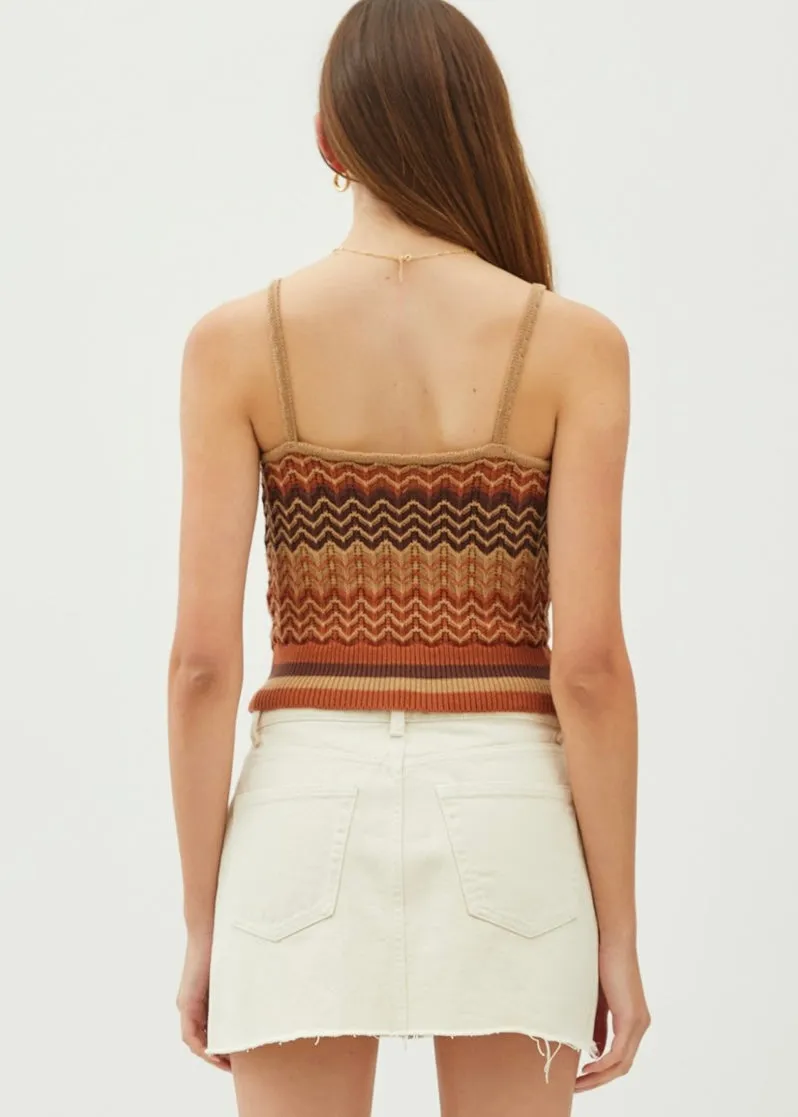 FINAL SALE - Zig Zag Crochet Tanks - 2 Colors!