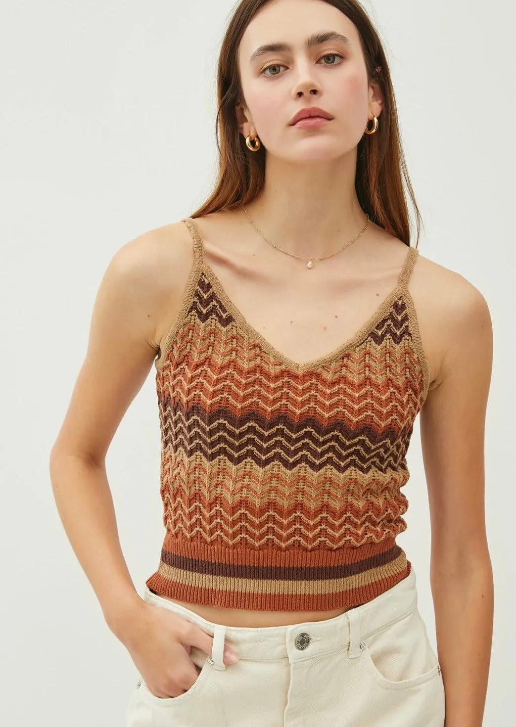 FINAL SALE - Zig Zag Crochet Tanks - 2 Colors!