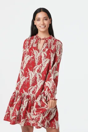 Floral Long Sleeve Smock Dress