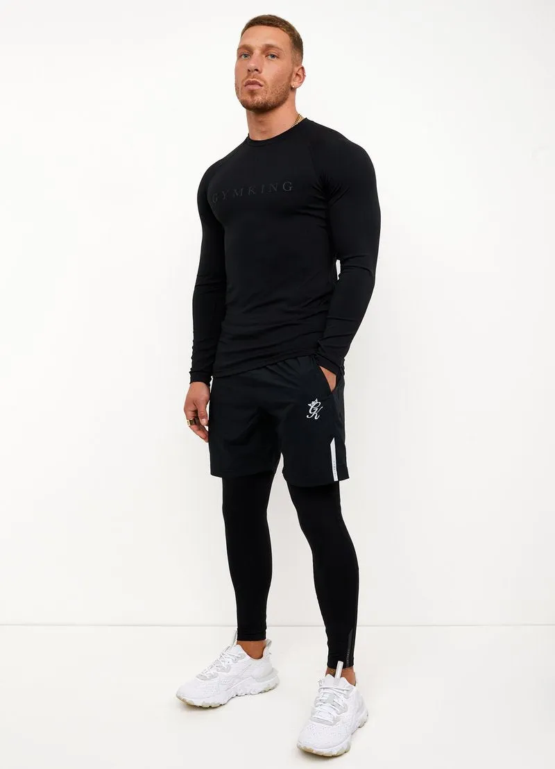 Gym King Sport Pace Logo Base Layer - Black