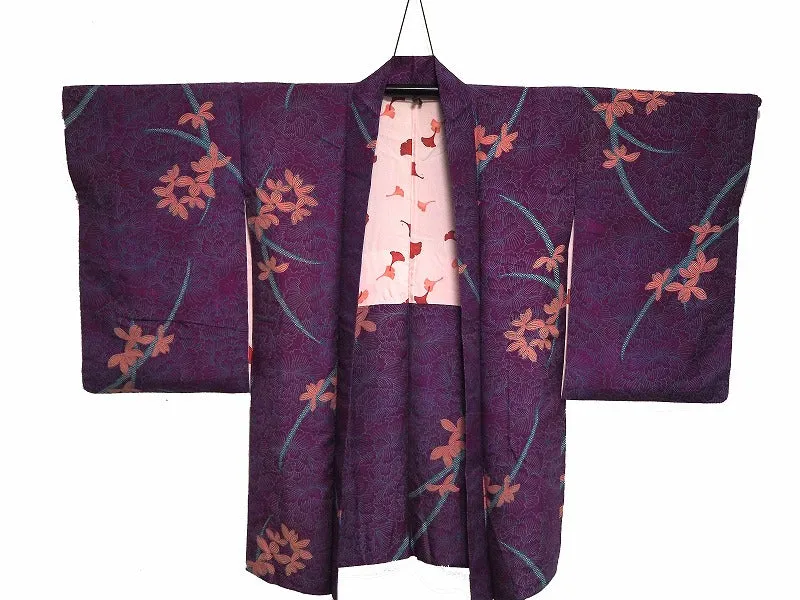 ha0025 haori - haorijJacket -   Japanese vintage jacket silk