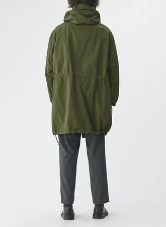 High Density Twill Reversible Hooded Coat | Olive