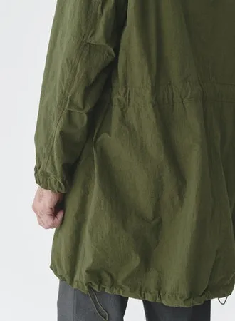 High Density Twill Reversible Hooded Coat | Olive