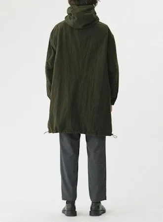 High Density Twill Reversible Hooded Coat | Olive