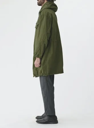 High Density Twill Reversible Hooded Coat | Olive