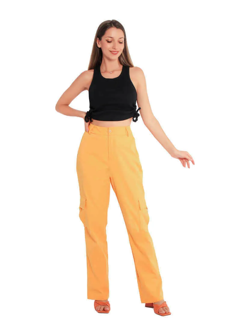 high waist cargo pants