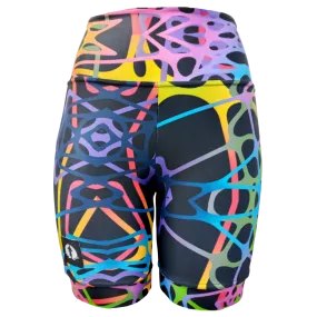 High Waist Funky Pants - Rainbow Veins