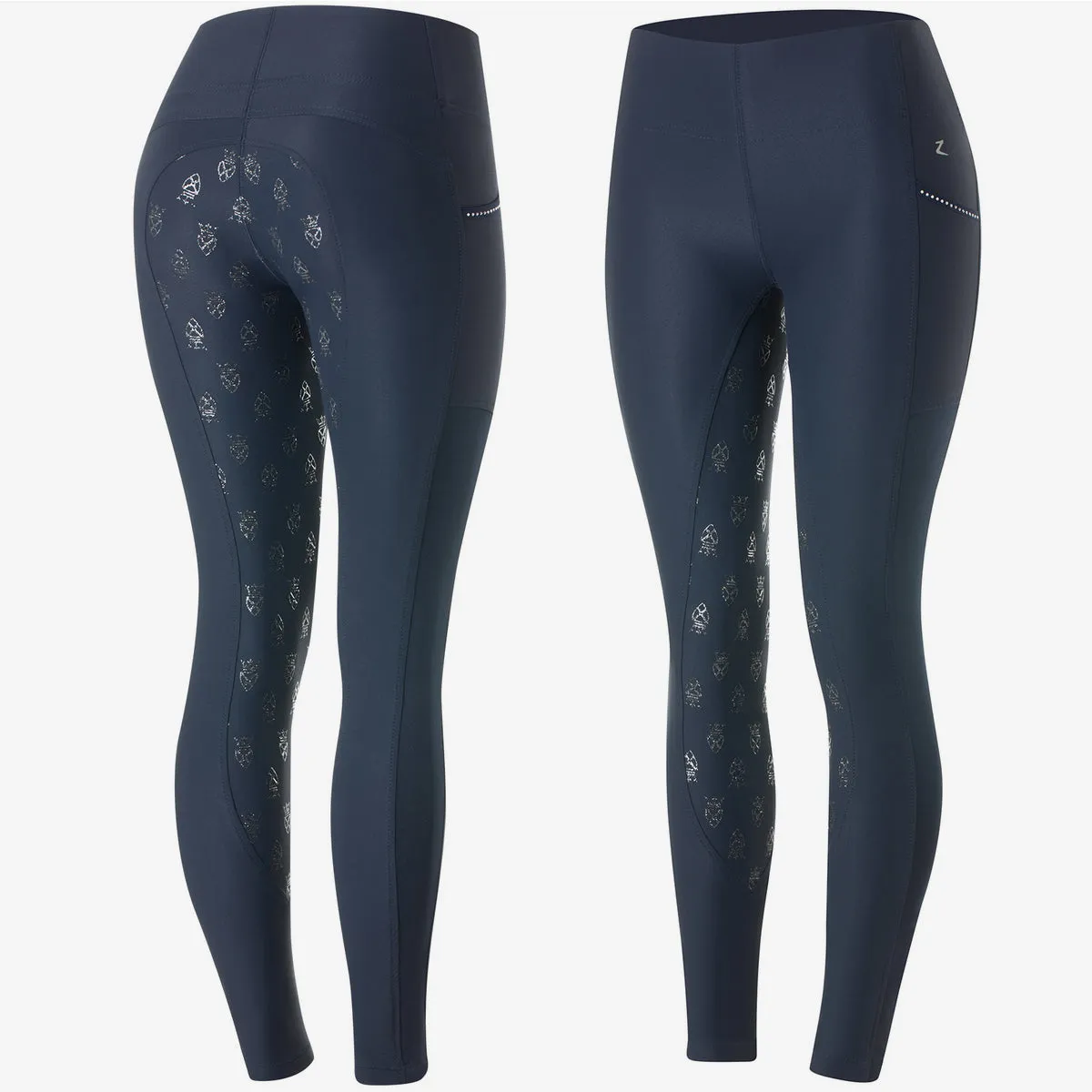 Horze Leah UV Pro Riding Tights | Ladies Full Seat Silicone Breeches