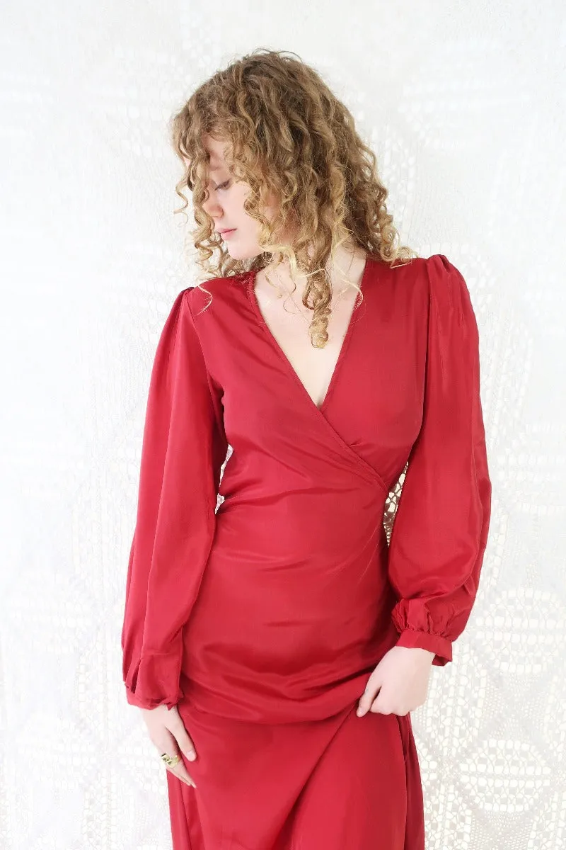 Khroma Lola Wrap Dress in Ruby Red