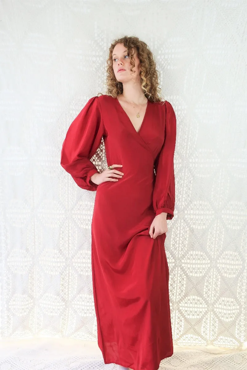 Khroma Lola Wrap Dress in Ruby Red