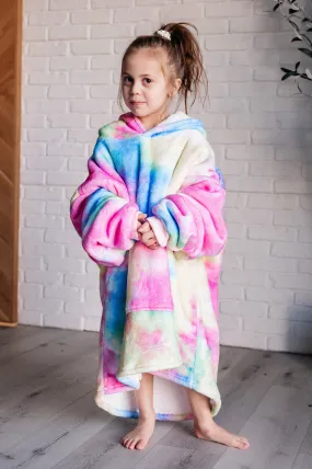 Kids Oversized Hoodie Blanket in Rainbow - 12/6