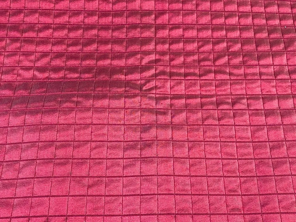 Lady Celestine 100% Silk Quilted Taffeta Fabric with Cotton Backing in Raspberry Pink SB_4_1