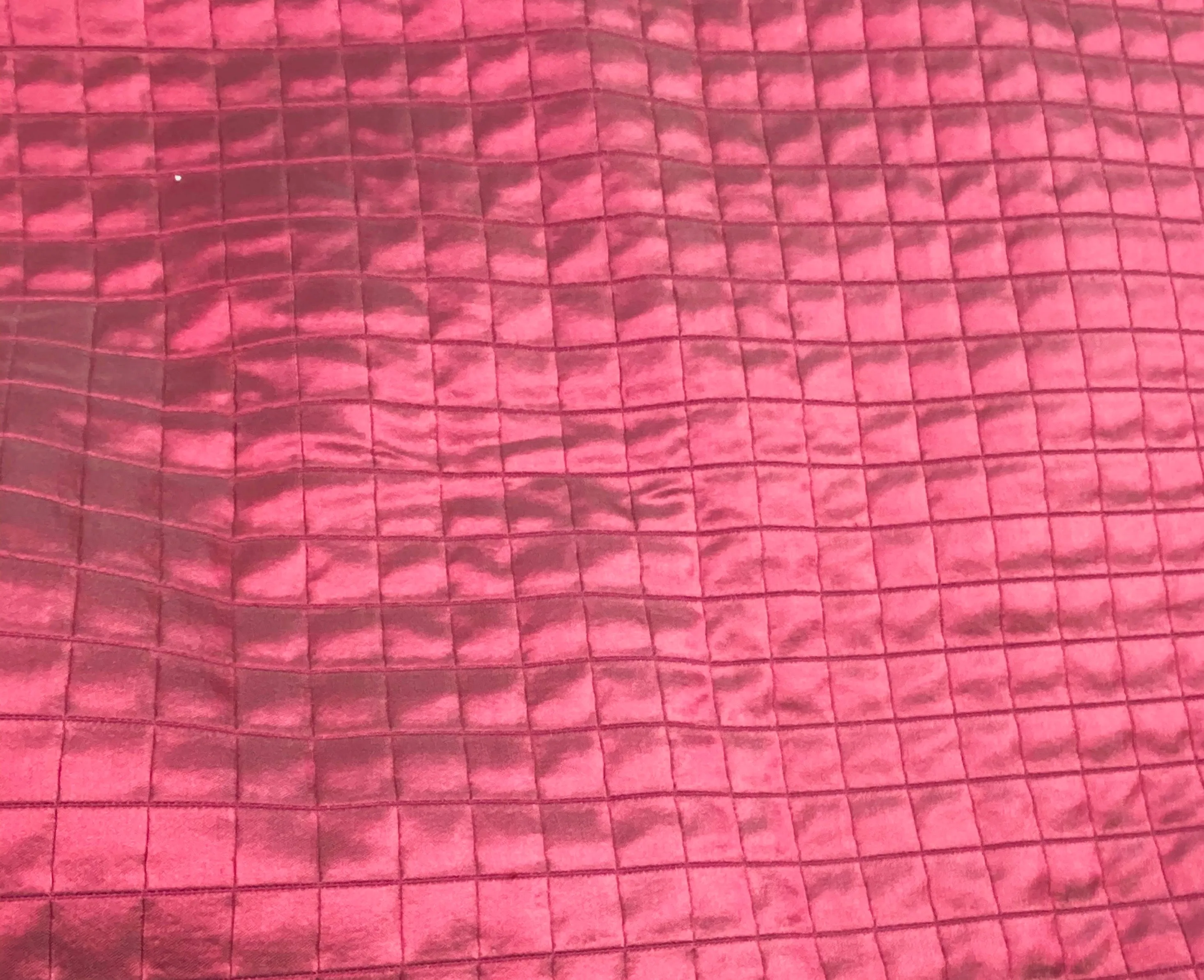 Lady Celestine 100% Silk Quilted Taffeta Fabric with Cotton Backing in Raspberry Pink SB_4_1