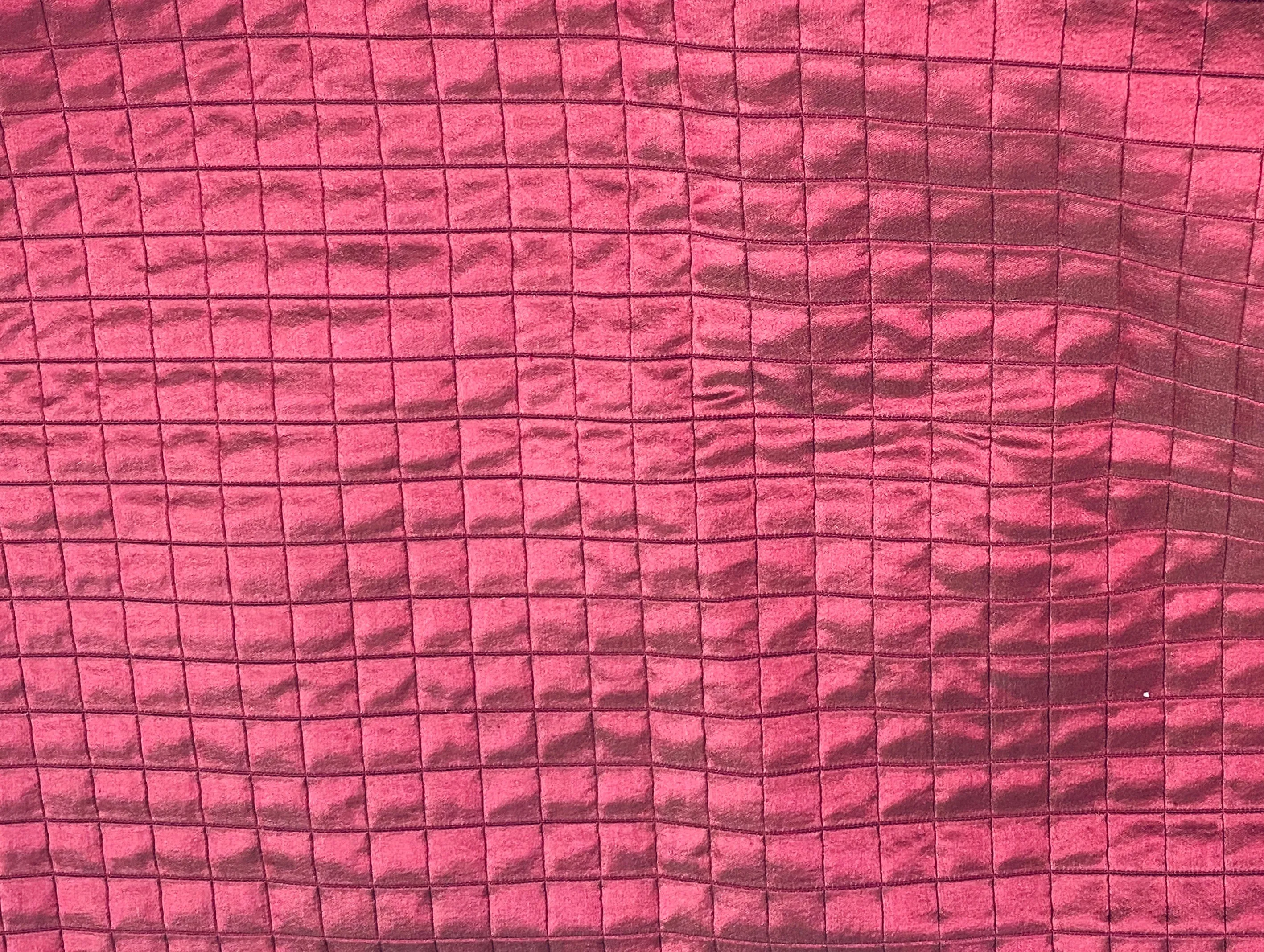 Lady Celestine 100% Silk Quilted Taffeta Fabric with Cotton Backing in Raspberry Pink SB_4_1