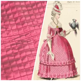 Lady Celestine 100% Silk Quilted Taffeta Fabric with Cotton Backing in Raspberry Pink SB_4_1