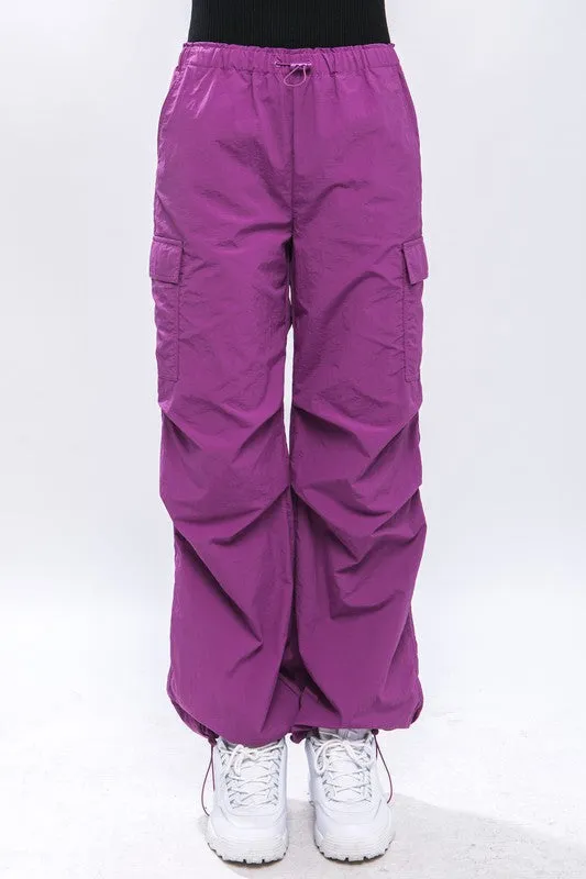 Lena Loose Fit Parachute Cargo Pants // 5 COLORS