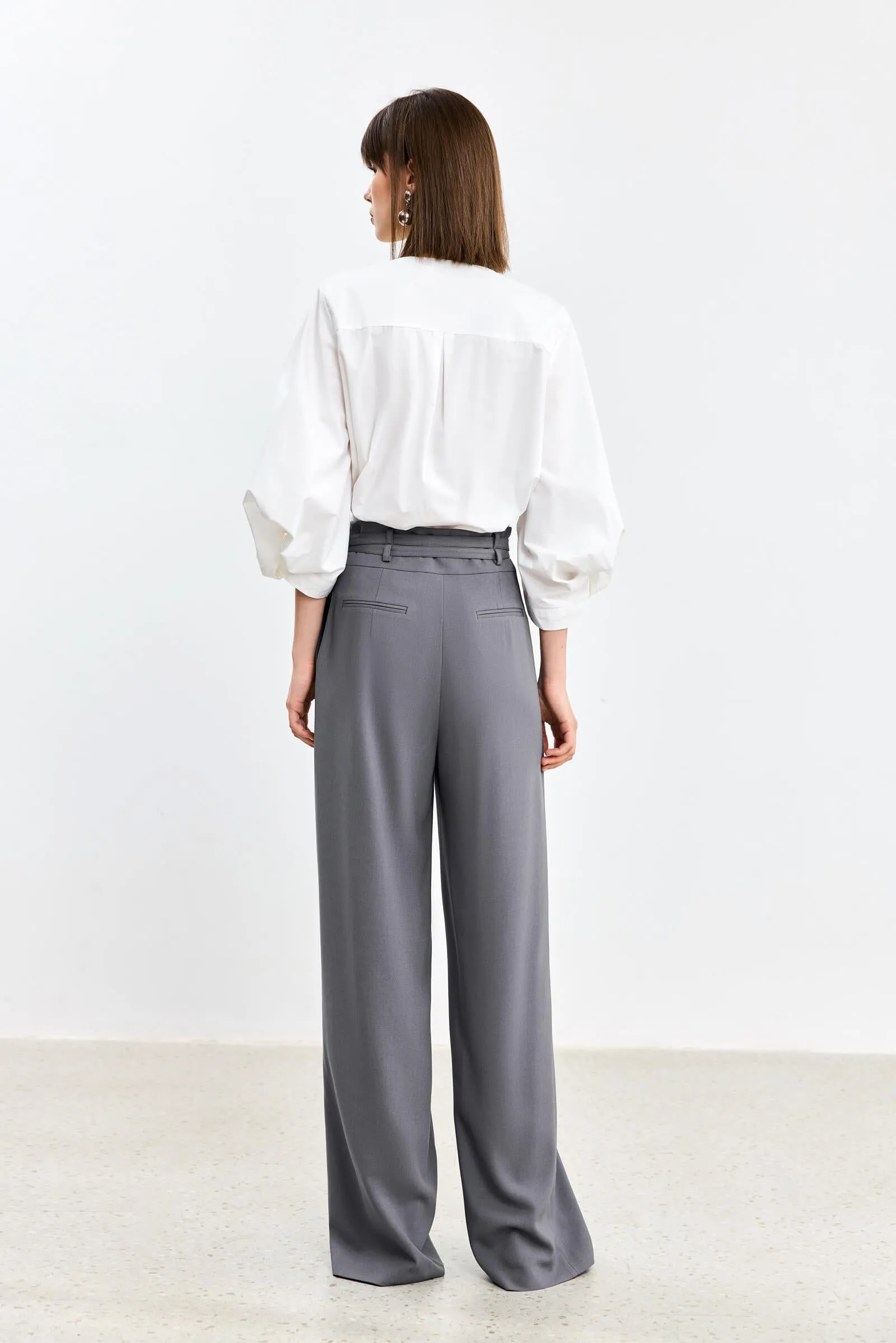 LILY High-Waist Double Waistband Pants