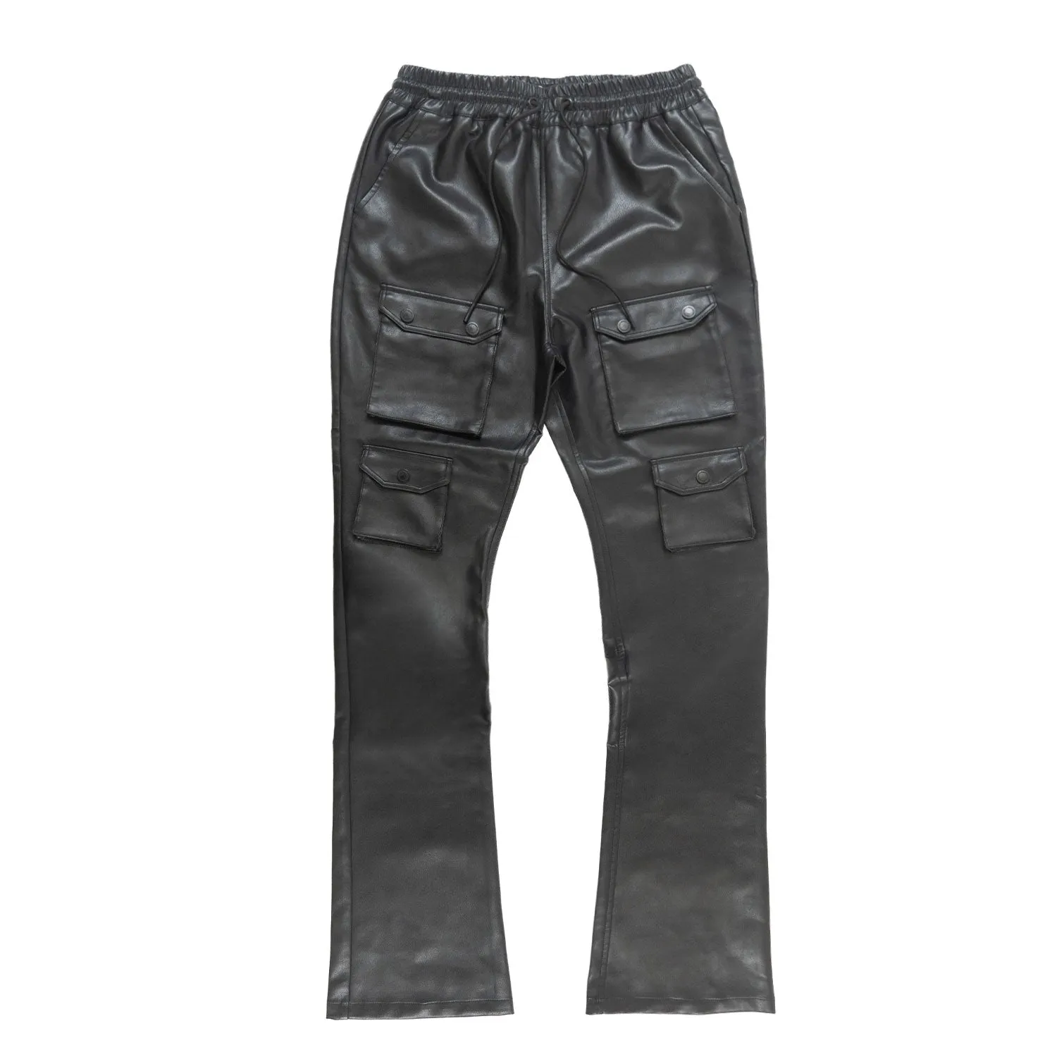 M1927 Romano Vegan Leather Stacked Pants