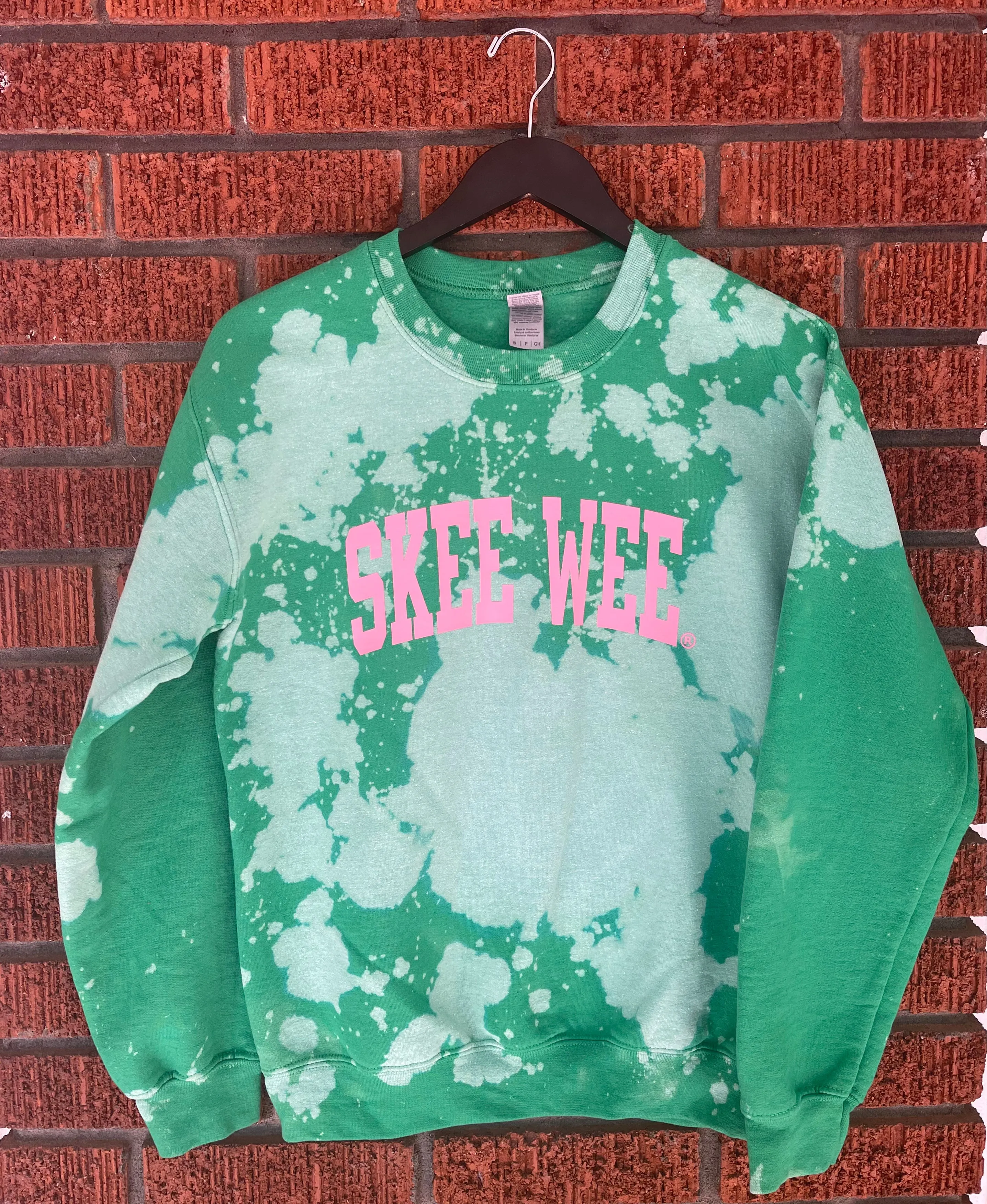 Madeline's Luxury Life "Skee Wee Green" Handmade Sweatshirt