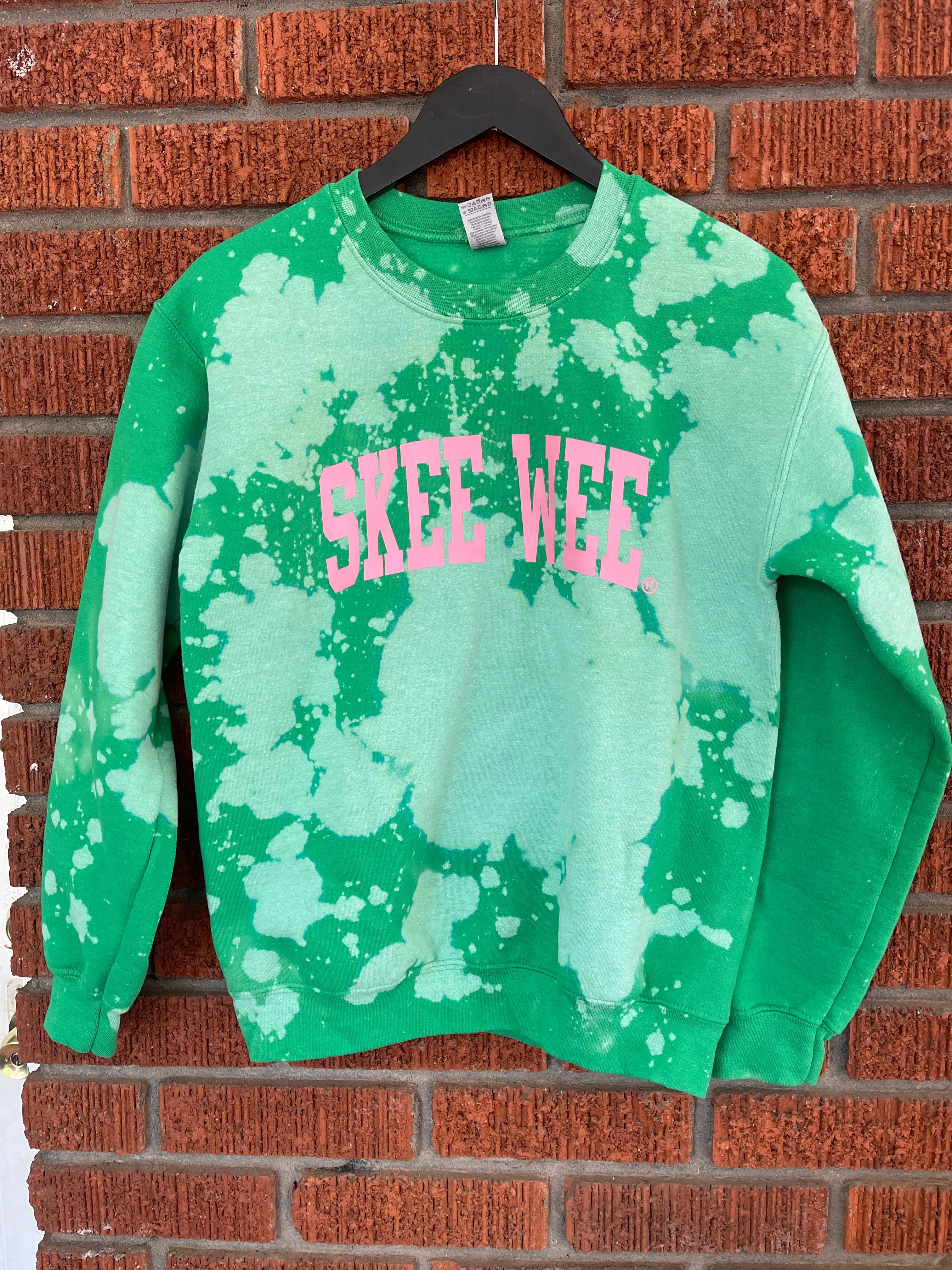 Madeline's Luxury Life "Skee Wee Green" Handmade Sweatshirt