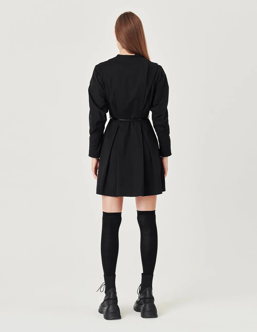 MARK FAST Lamb sleeves pinched shape dress