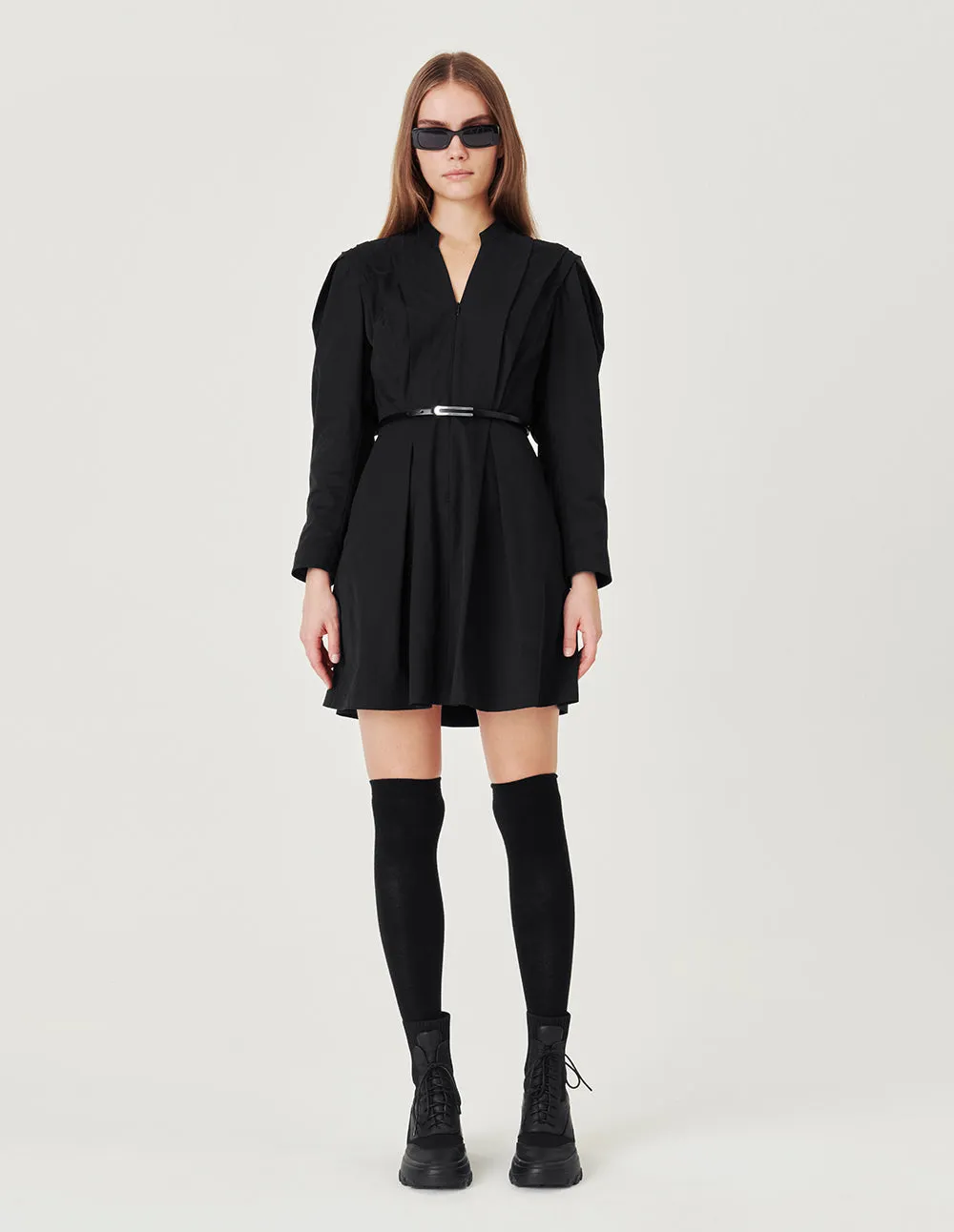 MARK FAST Lamb sleeves pinched shape dress