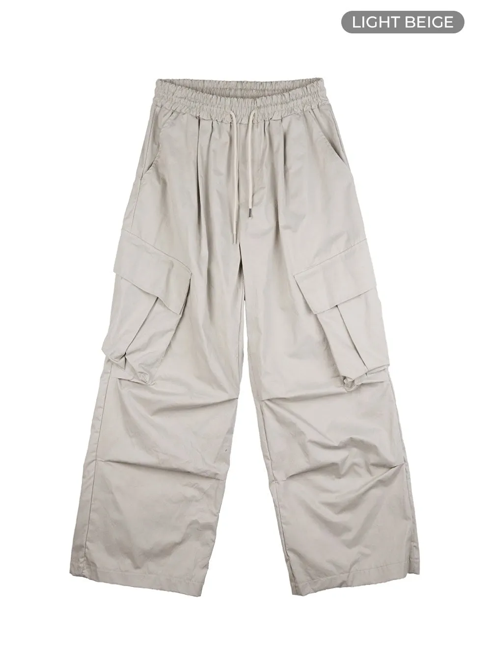 Men's Basic Cargo Wide Leg Pants IO402